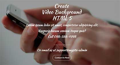 Создание Video Background HTML 5